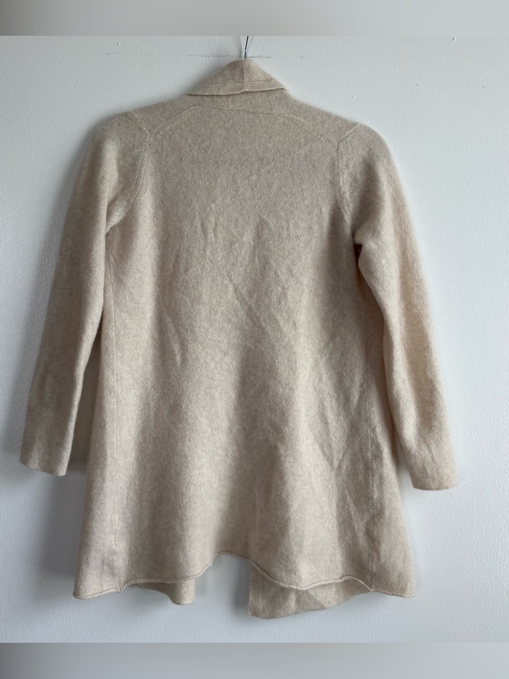 White + Warren Cream 100% Cashmere Solid Open Cardigan Women’s XL - Picture 3 of 3